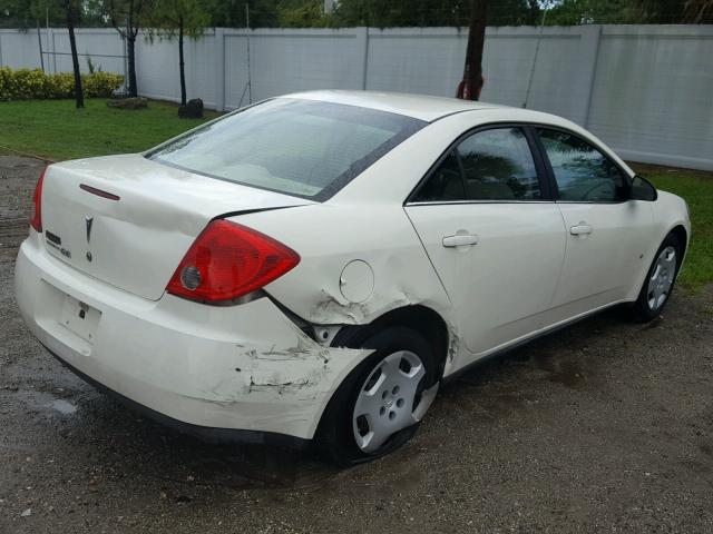 1G2ZF57B984297126 - 2008 PONTIAC G6 VALUE L WHITE photo 4