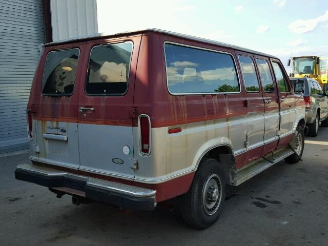 1FBHE21G1MHA20510 - 1991 FORD ECONOLINE MAROON photo 4