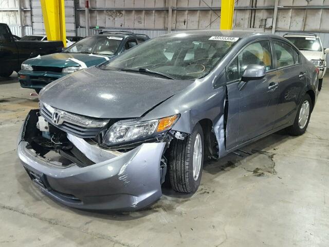 2HGFB2F68CH321538 - 2012 HONDA CIVIC HF GRAY photo 2