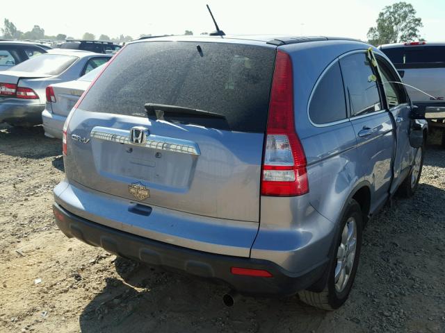 JHLRE48758C064095 - 2008 HONDA CR-V EXL BLUE photo 4