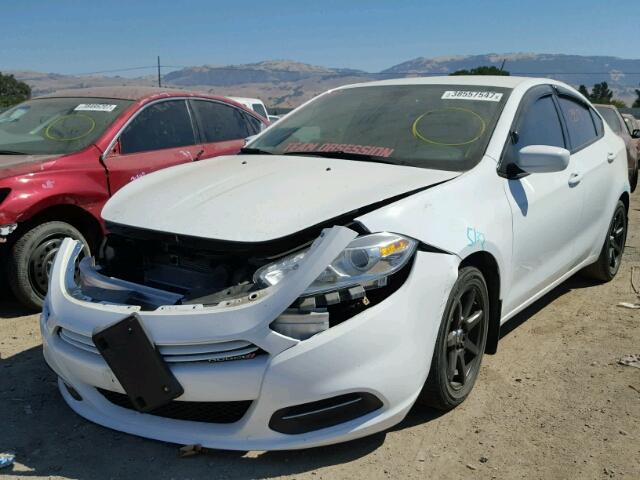 1C3CDFAA6FD415874 - 2015 DODGE DART SE WHITE photo 2