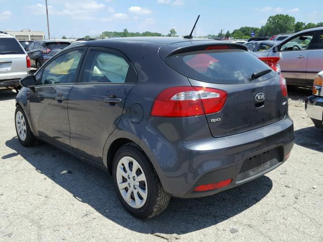 KNADN5A32F6445612 - 2015 KIA RIO EX CHARCOAL photo 3