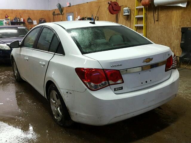 1G1PF5S96B7200597 - 2011 CHEVROLET CRUZE LT WHITE photo 3