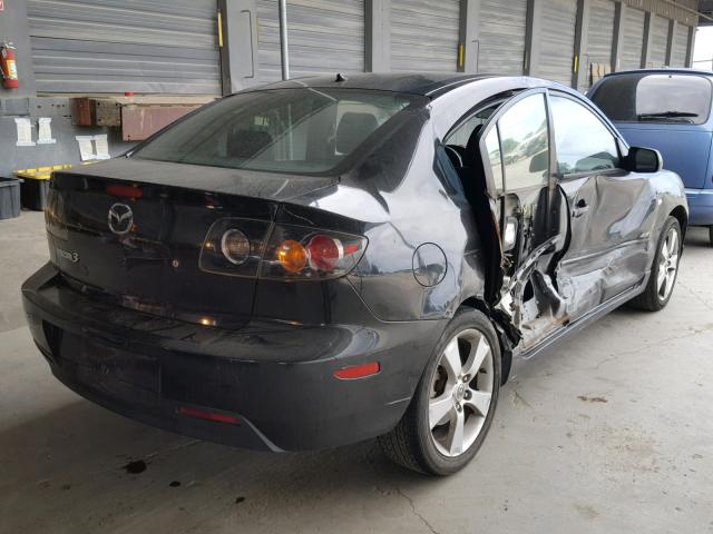 JM1BK324261438879 - 2006 MAZDA 3 S BLACK photo 4