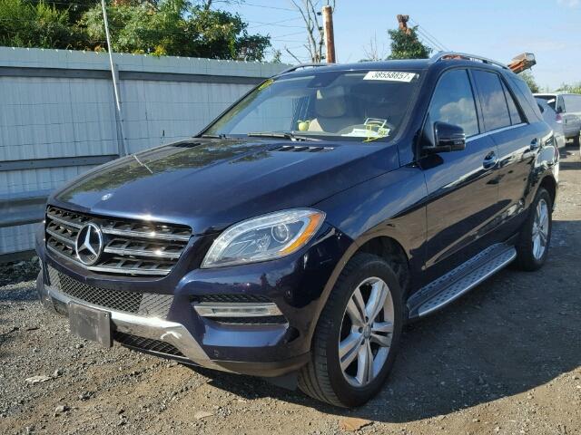 4JGDA5HB7EA426525 - 2014 MERCEDES-BENZ ML 350 4MA BLUE photo 2