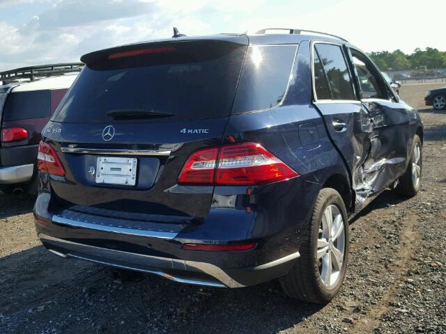 4JGDA5HB7EA426525 - 2014 MERCEDES-BENZ ML 350 4MA BLUE photo 4