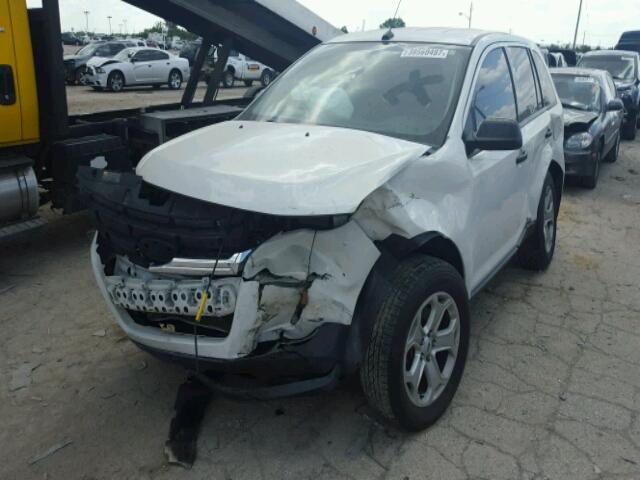 2FMDK4GCXDBB02490 - 2013 FORD EDGE WHITE photo 2