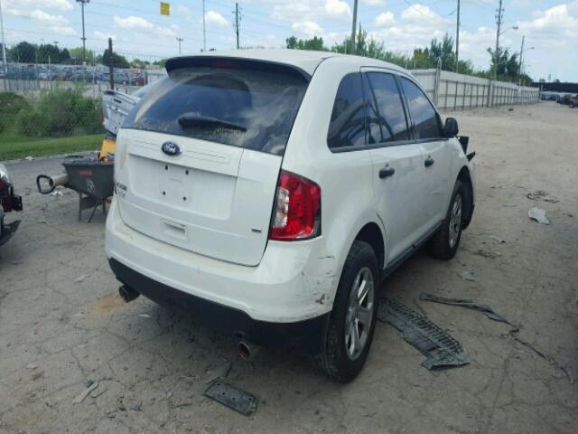 2FMDK4GCXDBB02490 - 2013 FORD EDGE WHITE photo 4