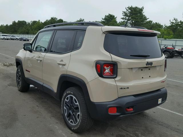 ZACCJBCTXFPB34724 - 2015 JEEP RENEGADE T CREAM photo 3