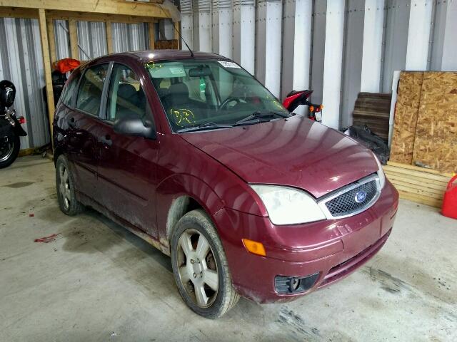 1FAFP37N17W159289 - 2007 FORD FOCUS BURGUNDY photo 1