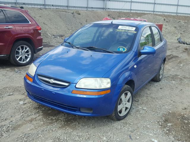 KL1TD56626B665772 - 2006 CHEVROLET AVEO BASE Niebieski zdjęcie 2