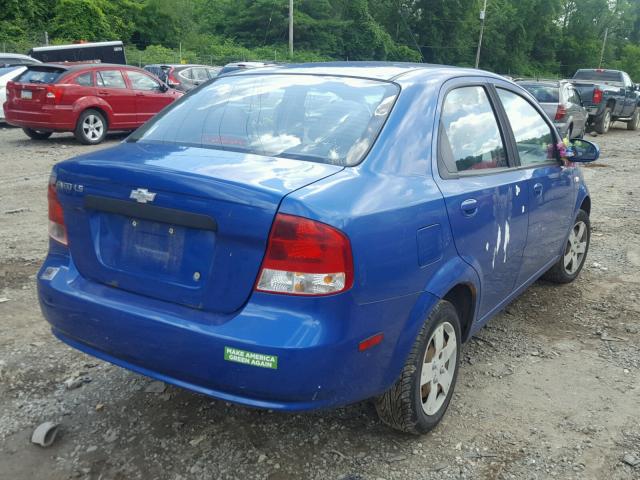 KL1TD56626B665772 - 2006 CHEVROLET AVEO BASE Niebieski zdjęcie 4