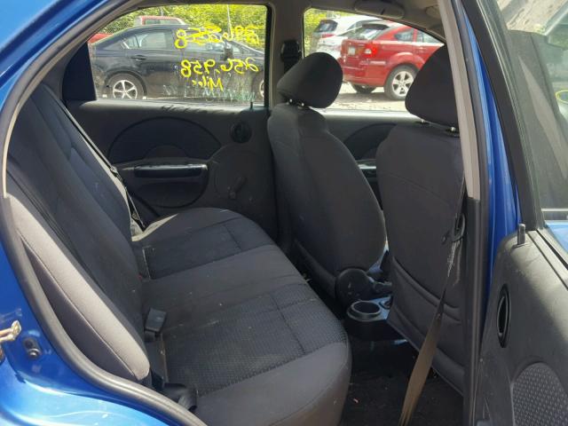 KL1TD56626B665772 - 2006 CHEVROLET AVEO BASE Niebieski zdjęcie 6