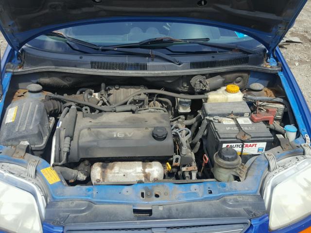 KL1TD56626B665772 - 2006 CHEVROLET AVEO BASE Niebieski zdjęcie 7