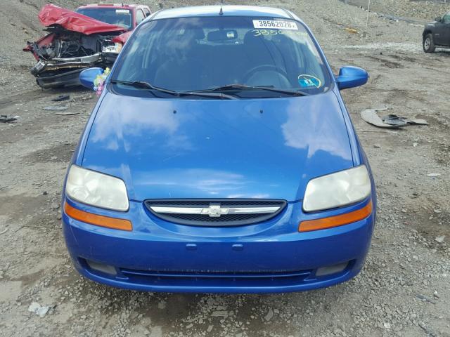 KL1TD56626B665772 - 2006 CHEVROLET AVEO BASE Niebieski zdjęcie 9