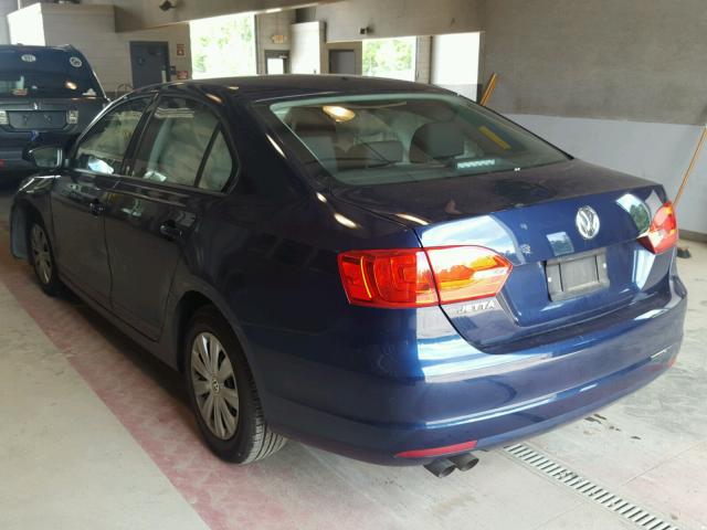 3VW2K7AJ6EM382779 - 2014 VOLKSWAGEN JETTA BASE 蓝色 照片 3