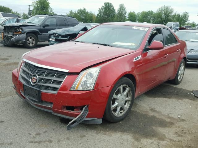 1G6DF577280164848 - 2008 CADILLAC CTS RED photo 2