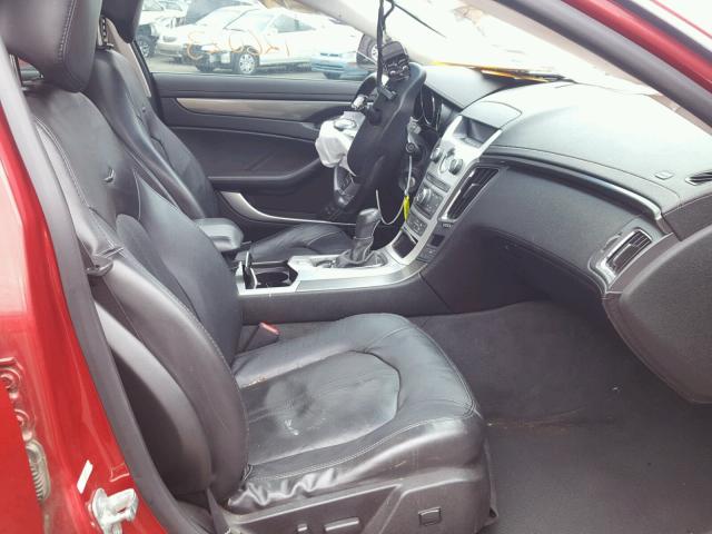 1G6DF577280164848 - 2008 CADILLAC CTS RED photo 5