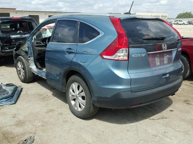 2HKRM4H74EH720707 - 2014 HONDA CR-V BLUE photo 3