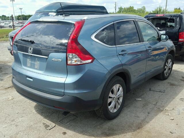 2HKRM4H74EH720707 - 2014 HONDA CR-V BLUE photo 4