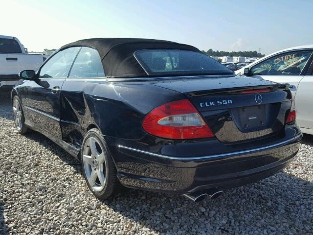 WDBTK72F87T082827 - 2007 MERCEDES-BENZ CLK 550 BLACK photo 3