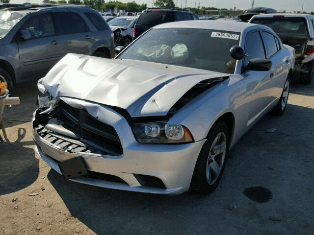 2C3CDXAT3EH190757 - 2014 DODGE CHARGER PO SILVER photo 2