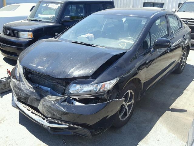 19XFB2F72FE267211 - 2015 HONDA CIVIC SE BLACK photo 2