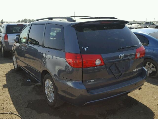 5TDZK22CX8S130087 - 2008 TOYOTA SIENNA XLE BLUE photo 3