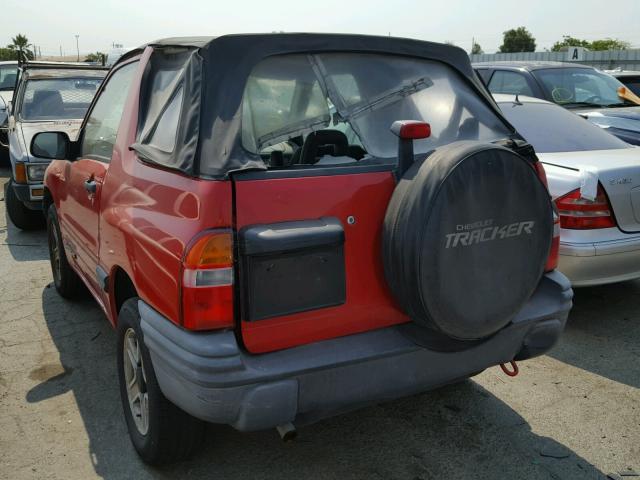 2CNBE18C836904488 - 2003 CHEVROLET TRACKER RED photo 3