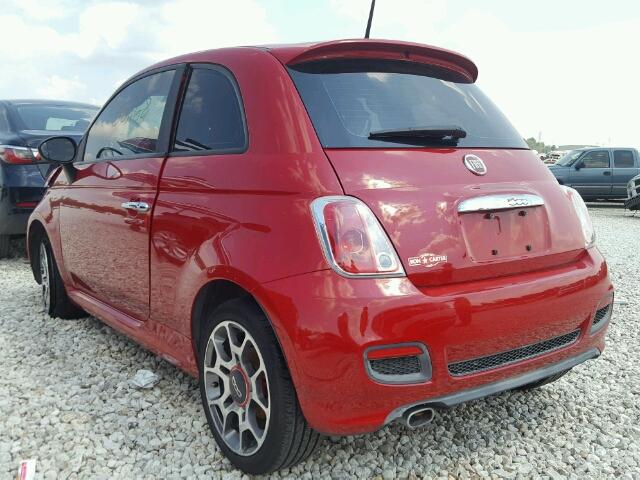 3C3CFFBR0CT116062 - 2012 FIAT 500 SPORT RED photo 3