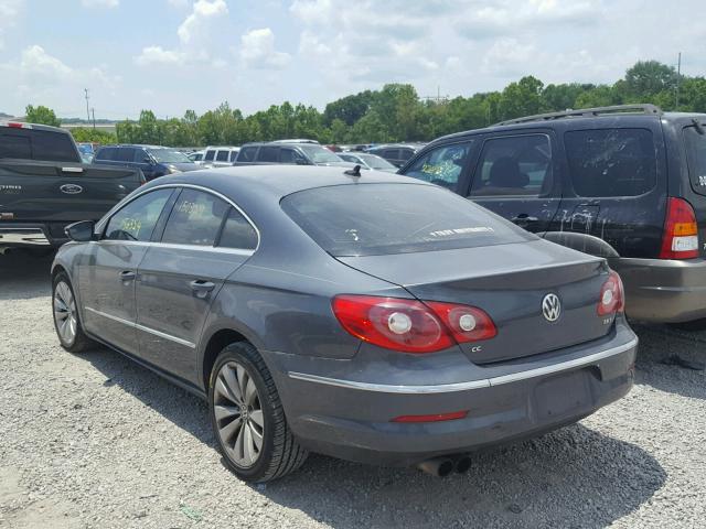 WVWML7AN1AE514794 - 2010 VOLKSWAGEN CC SPORT CHARCOAL photo 3