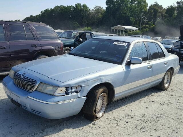 2MEFM75W5XX639537 - 1999 MERCURY GRAND MARQ BLUE photo 2