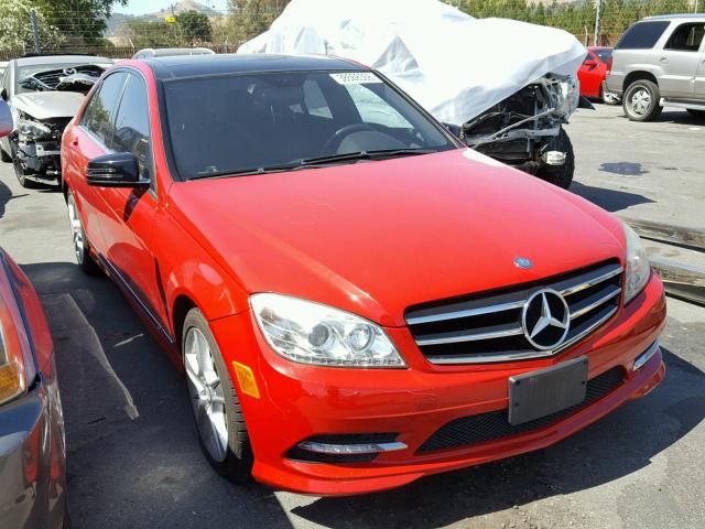 WDDGF5EB0BA472433 - 2011 MERCEDES-BENZ C 300 RED photo 1