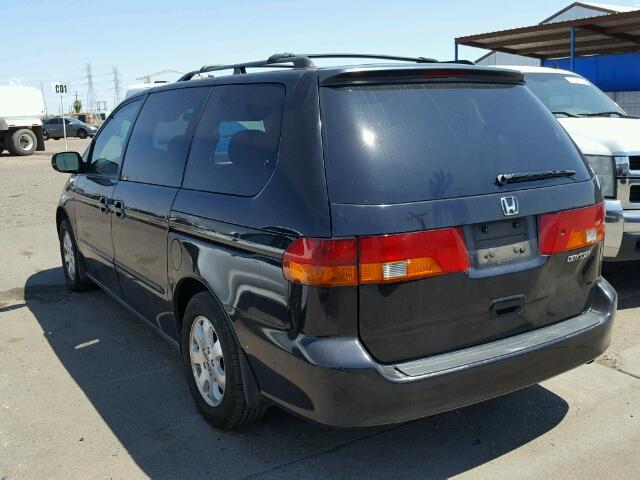 5FNRL18974B025928 - 2004 HONDA ODYSSEY EX BLACK photo 3