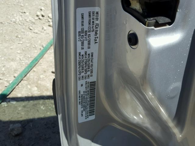 ZFBERFBT6F6A33778 - 2015 RAM PROMASTER 银色 照片 10