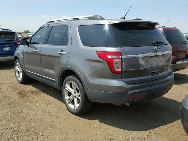 1FMHK8F80BGA76736 - 2011 FORD EXPLORER L GRAY photo 3