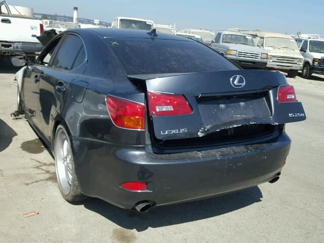 JTHBK262882074823 - 2008 LEXUS IS 250 GRAY photo 3