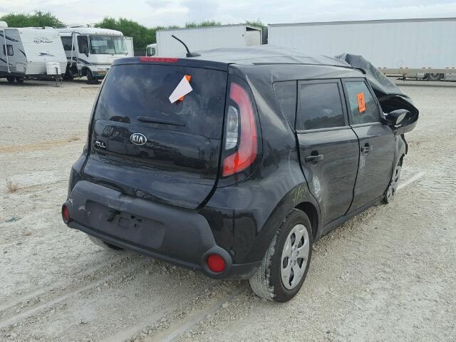 KNDJN2A21E7037820 - 2014 KIA SOUL BLACK photo 4