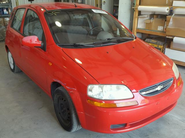 KL1TD62674B153756 - 2004 CHEVROLET AVEO RED photo 1