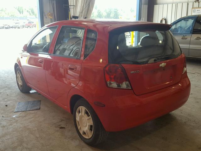 KL1TD62674B153756 - 2004 CHEVROLET AVEO RED photo 3