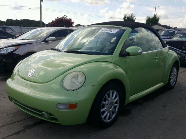 3VWCM31Y05M362791 - 2005 VOLKSWAGEN NEW BEETLE მწვანე ფოტო 2
