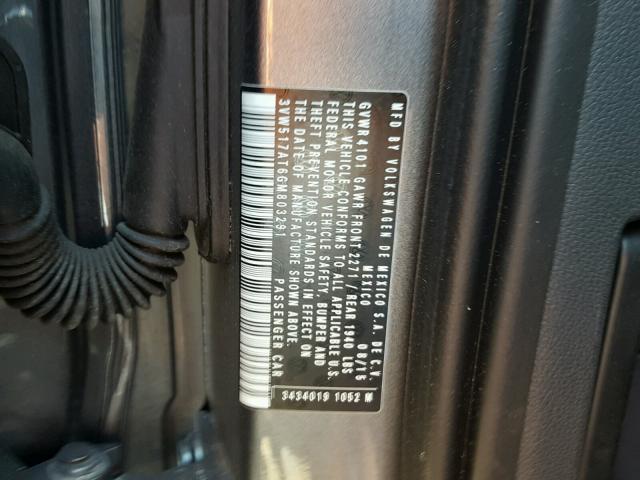 3VW517AT6GM803291 - 2016 VOLKSWAGEN BEETLE S/S 灰色 照片 10