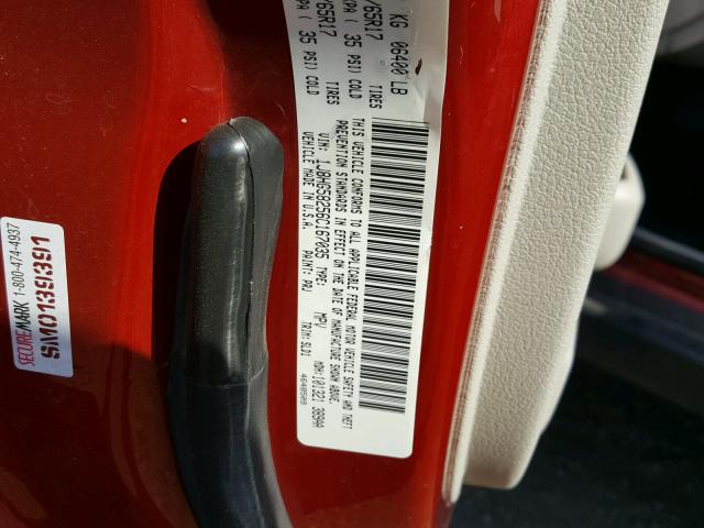 1J8HG58256C167035 - 2006 JEEP COMMANDER RED photo 10