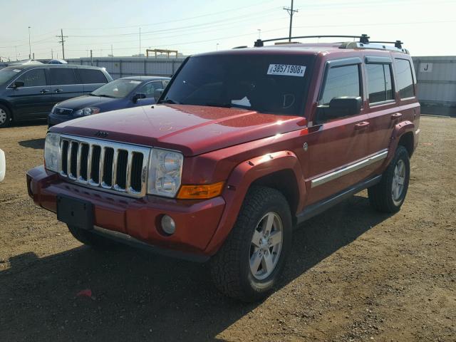 1J8HG58256C167035 - 2006 JEEP COMMANDER RED photo 2