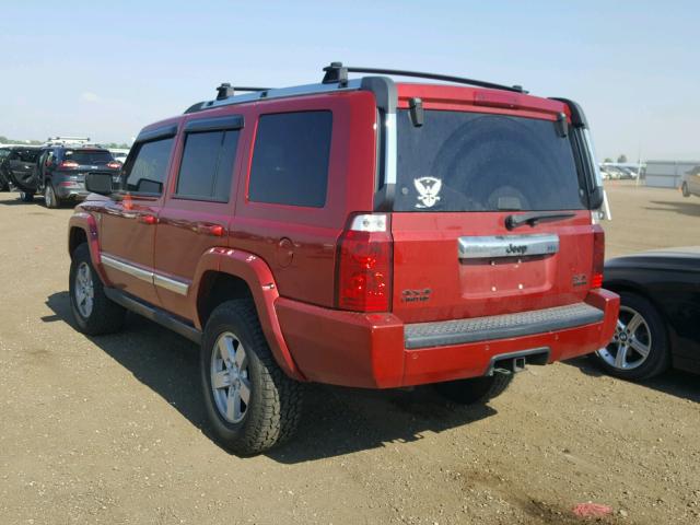 1J8HG58256C167035 - 2006 JEEP COMMANDER RED photo 3