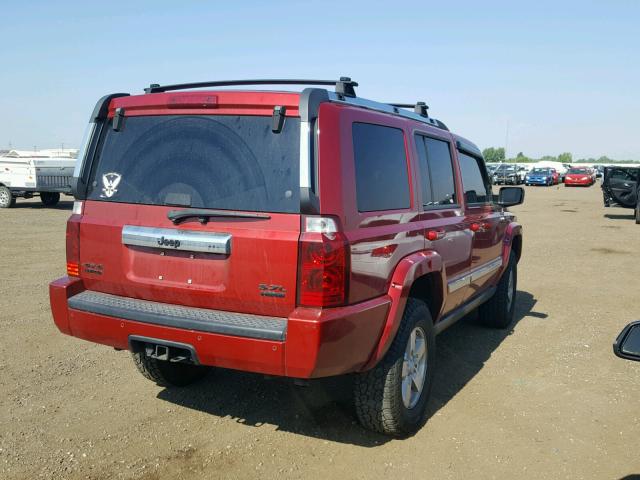 1J8HG58256C167035 - 2006 JEEP COMMANDER RED photo 4