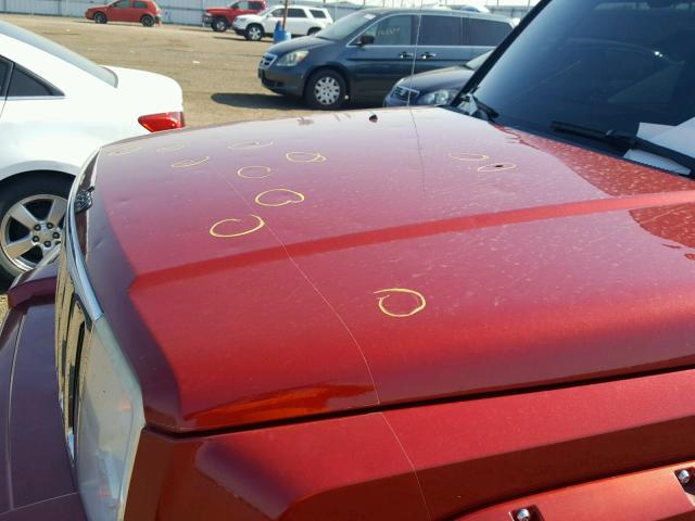 1J8HG58256C167035 - 2006 JEEP COMMANDER RED photo 9