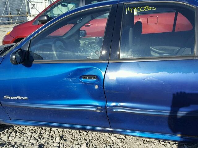 1G2JB52F347253537 - 2004 PONTIAC SUNFIRE SL BLUE photo 9