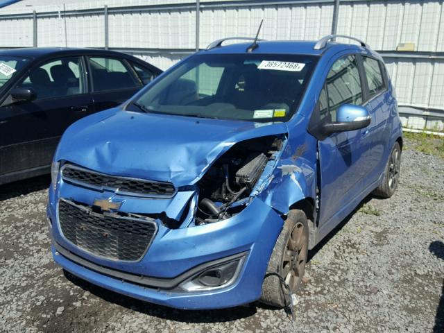 KL8CF6S93EC411840 - 2014 CHEVROLET SPARK 2LT BLUE photo 2