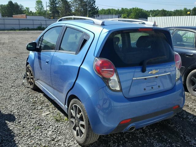 KL8CF6S93EC411840 - 2014 CHEVROLET SPARK 2LT BLUE photo 3